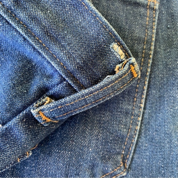 Vintage Wrangler Bell Bottom Blue Jeans 70s Embroidered U Turkey Women’a 27” - Picture 6 of 12